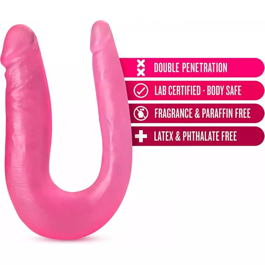 Blush Dr. Skin Mini Double Dong 12.5 Inch Realistic Two Headed Dildo, Double Penetration Sex Toy for Women, Chocolate Blush Dr. Skin Mini Double Dong 12.5 Inch Realistic Two Headed Dildo, Double Penetration Sex Toy for Women, Chocolate
