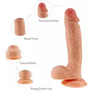9.4"Realistic Dildo G-Point Vaginal Anal Sex Toy, Powerful Sucker Sex Wands for Women Sexy toystory Man(Brown) 9.4"Realistic Dildo G-Point Vaginal Anal Sex Toy, Powerful Sucker Sex Wands for Women Sexy toystory Man(Brown)