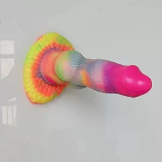 Dragon Luminous Dildo 8.26" Silicone Big Realistic Animal Dildo Half Dog Half Human Knot Dildo with Suction Cup, Thick Long Butt