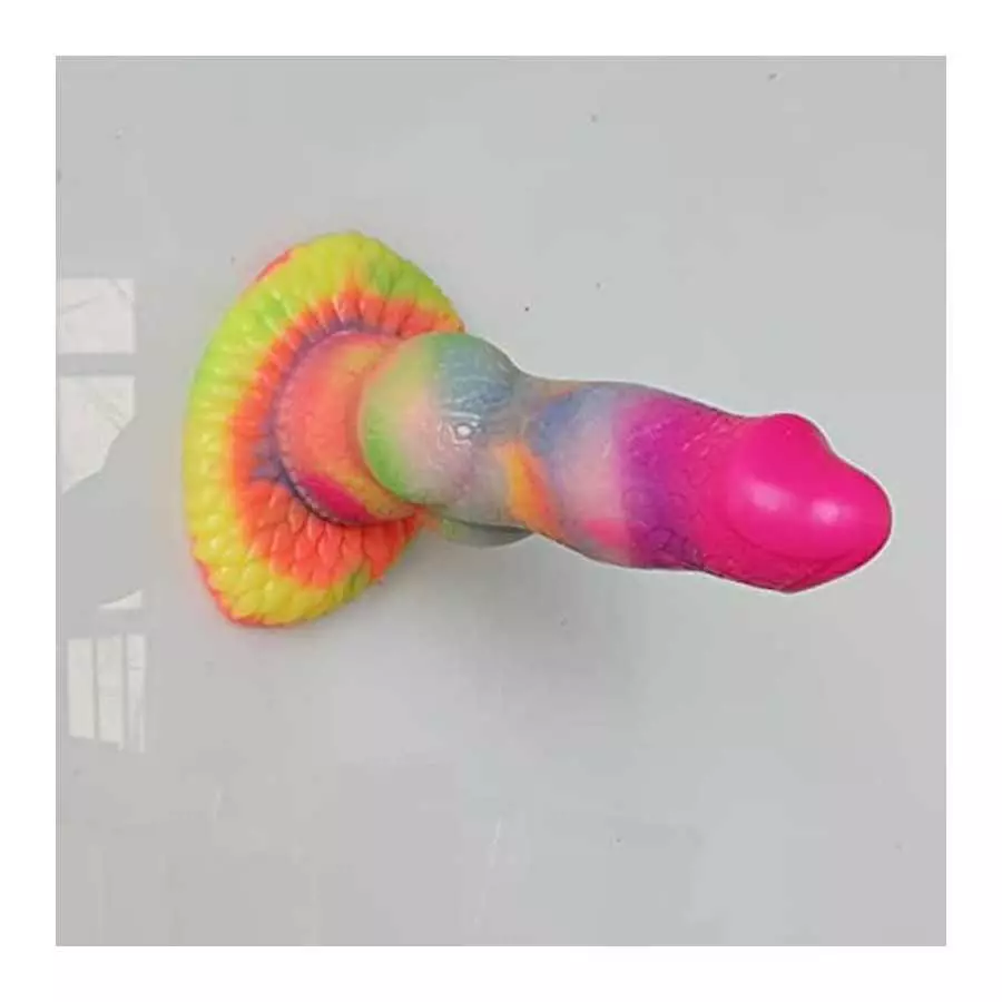 Dragon Luminous Dildo 8.26" Silicone Big Realistic Animal Dildo Half Dog Half Human Knot Dildo with Suction Cup, Thick Long Butt