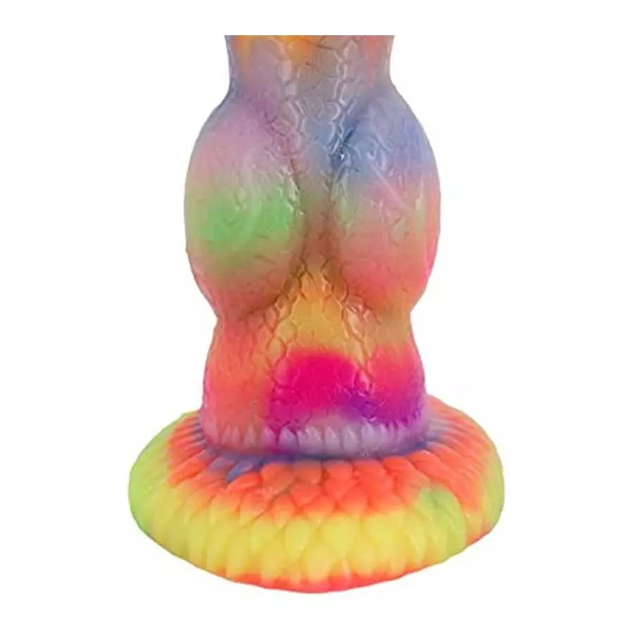 Dragon Luminous Dildo 8.26" Silicone Big Realistic Animal Dildo Half Dog Half Human Knot Dildo with Suction Cup, Thick Long Butt