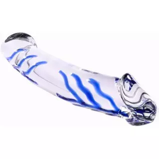 Big Double-Ended Dildos,10 inch Clear Glass Blue Stripes Adult Sex Toys for Women Big Double-Ended Dildos,10 inch Clear Glass Blue Stripes Adult Sex Toys for Women