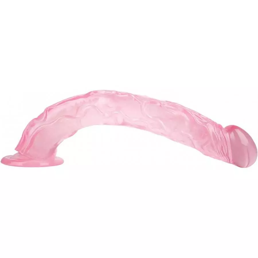 13 Inch Jelly Crystal Dildo, Realistic Huge Flexible Dildos with Powerful Suction Cup Base Large Soft Thick Anal Adult Toy - Gre