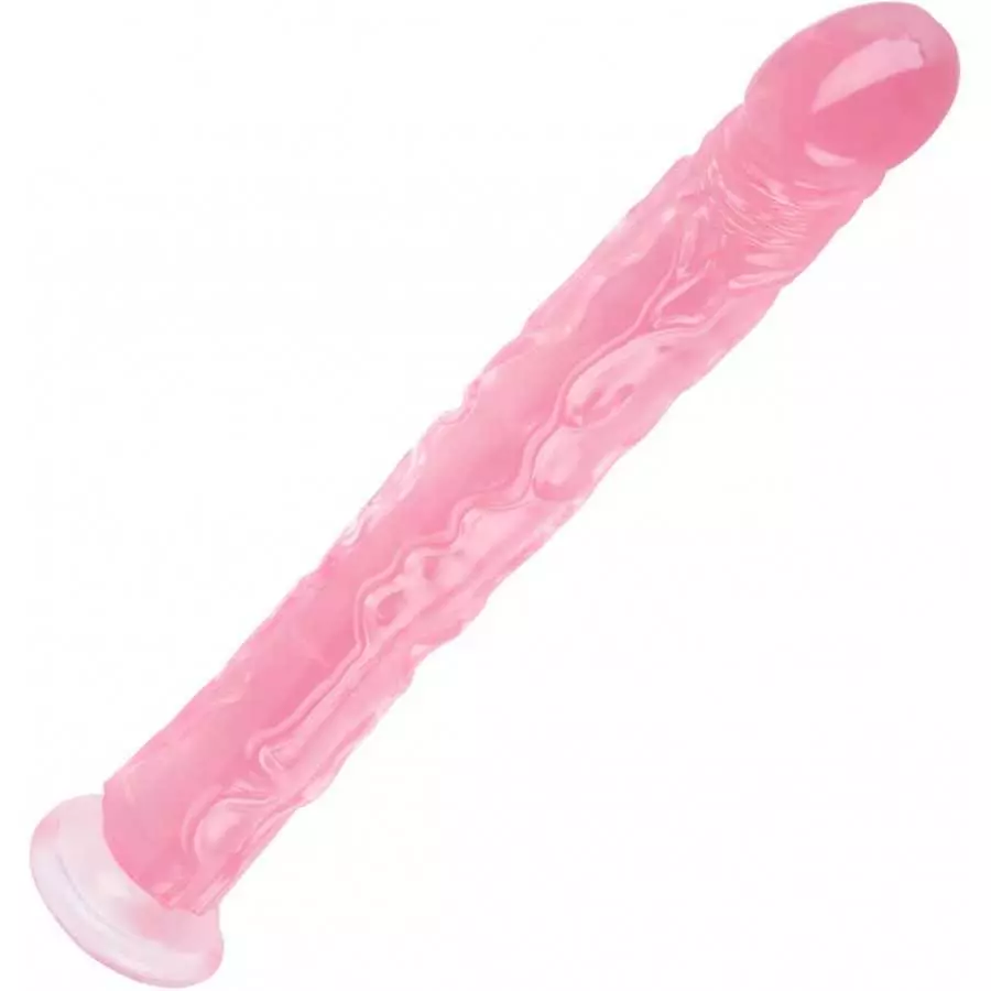 13 Inch Jelly Crystal Dildo, Realistic Huge Flexible Dildos with Powerful Suction Cup Base Large Soft Thick Anal Adult Toy - Gre
