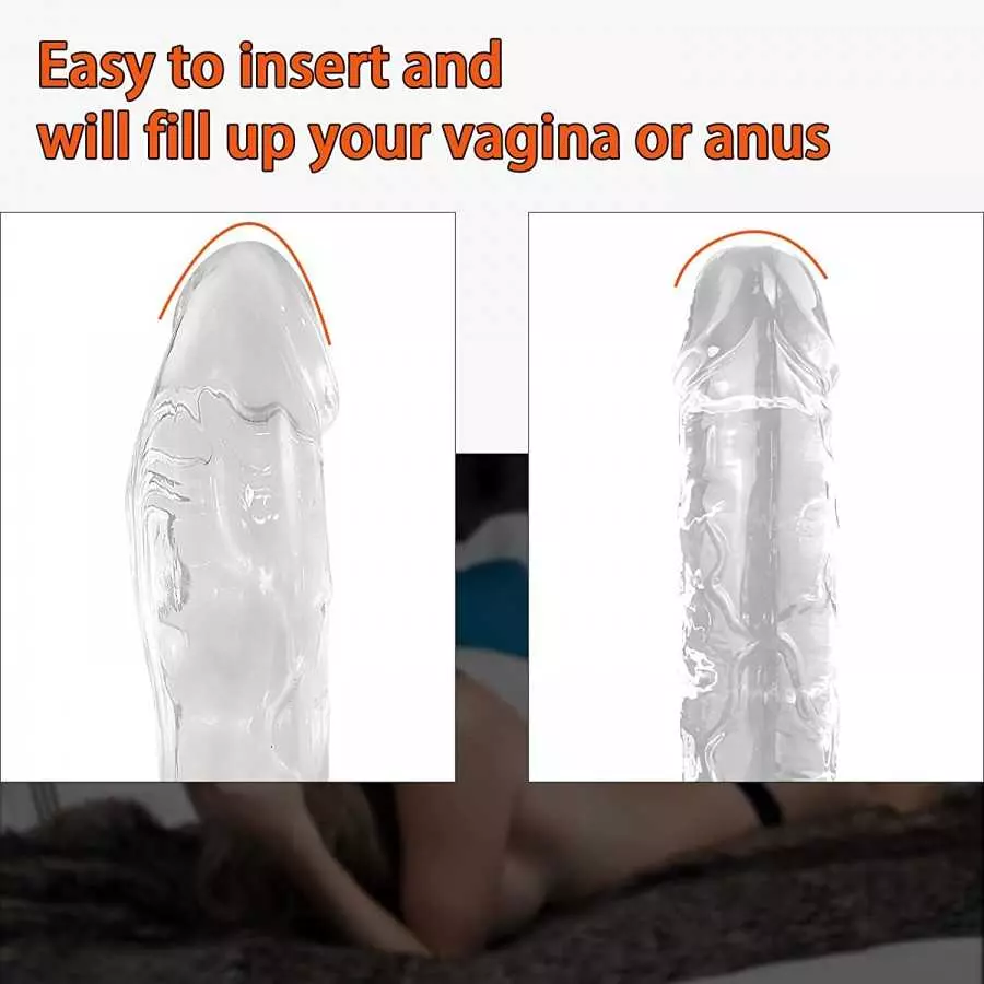 Shkanla Realistic Dildo with Strong Suction Cup for Hands-Free Play, 8.66Inch Soft Love Toy Big Dildos with Smooth Lifelike Head