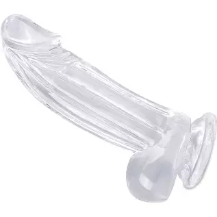 Realistic Dildos Clear Dildo with Suction Cup 16cm/6.3" Hands-Free Play Soft Lifelike Beginner Sex Toy Jelly Dildo Body-Safe Mat