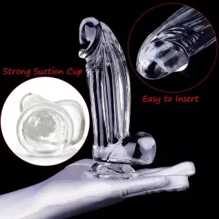 Realistic Dildos Clear Dildo with Suction Cup 16cm/6.3" Hands-Free Play Soft Lifelike Beginner Sex Toy Jelly Dildo Body-Safe Mat Realistic Dildos Clear Dildo with Suction Cup 16cm/6.3" Hands-Free Play Soft Lifelike Beginner Sex Toy Jelly Dildo Body-Safe Mat