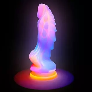 Luminous Dragon Dildo, 8.46 Inch Monster Realistic Dildo, Silicone G Spot Anal Prostate Dildo Anal Plug with Suction Cup Glow in