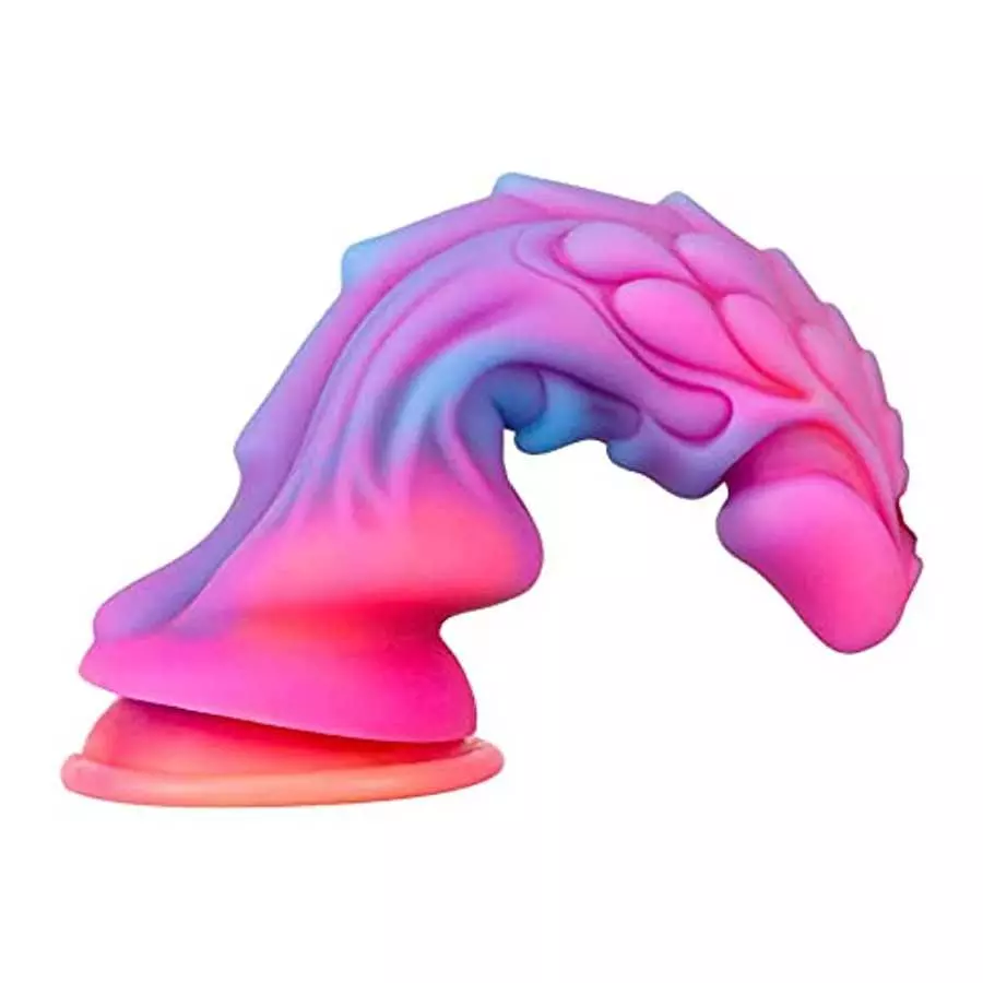 Luminous Dragon Dildo, 8.46 Inch Monster Realistic Dildo, Silicone G Spot Anal Prostate Dildo Anal Plug with Suction Cup Glow in