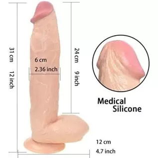Realistic 12 Inch Thick Huge Dildo with Suction Cup, Adult Toys Sex Big Large Dildo for Women Pleasure G Spot Stimulation ,Male Realistic 12 Inch Thick Huge Dildo with Suction Cup, Adult Toys Sex Big Large Dildo for Women Pleasure G Spot Stimulation ,Male