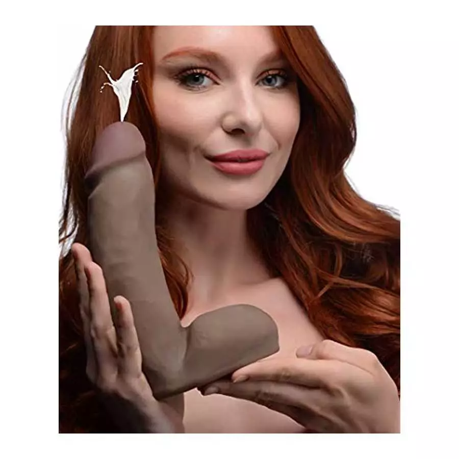 Dual Density Squirting Dildo - 8 Inch