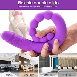 Realistic Double Ended Silicone Dildo Beginner Dildo Lifelike Huge Dildo, Realistic Penis Anal Sex Toys for G-spot Stimulation f