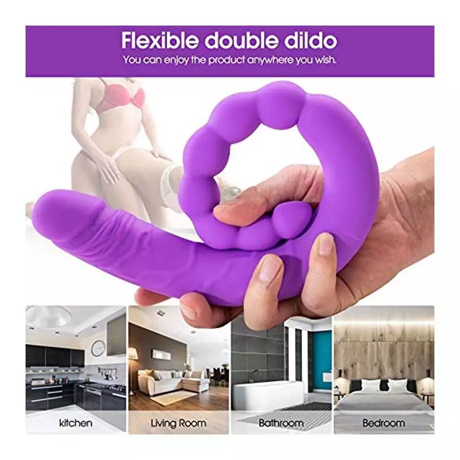Realistic Double Ended Silicone Dildo Beginner Dildo Lifelike Huge Dildo, Realistic Penis Anal Sex Toys for G-spot Stimulation f