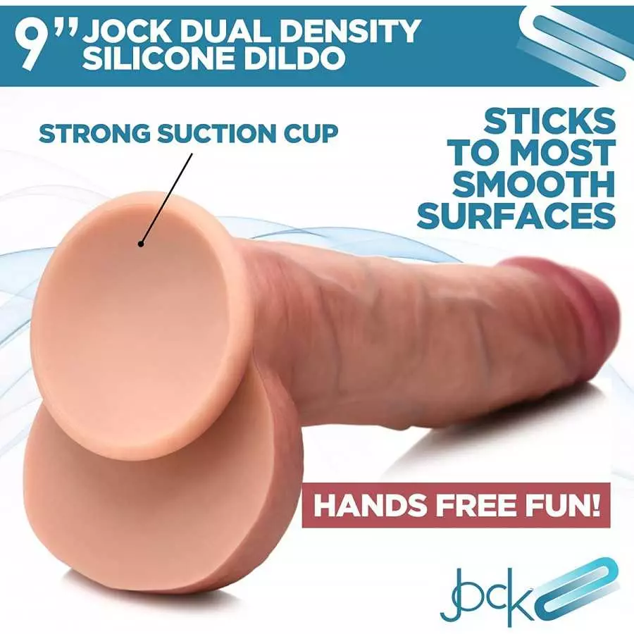 CURVE TOYS Jock 6" Dual Density Dildo for Men, Women, & Couples. Body Safe Ultra Realistic Premium Silicone Dildo. 1 Realistic D