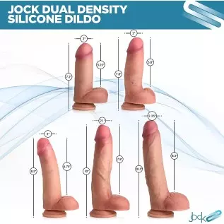 CURVE TOYS Jock 6" Dual Density Dildo for Men, Women, & Couples. Body Safe Ultra Realistic Premium Silicone Dildo. 1 Realistic D