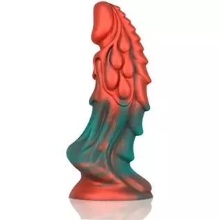 Colorful Thick Realistic Dragon Dildo Knot Anal Dildo, 7.4" Liquid Silicone Dildo Anal Sex Toy for Couples, Monster Dildo Adult