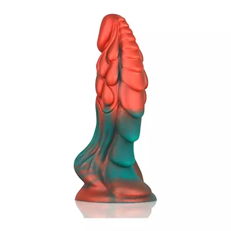 Colorful Thick Realistic Dragon Dildo Knot Anal Dildo, 7.4" Liquid Silicone Dildo Anal Sex Toy for Couples, Lifelike Monster Dil
