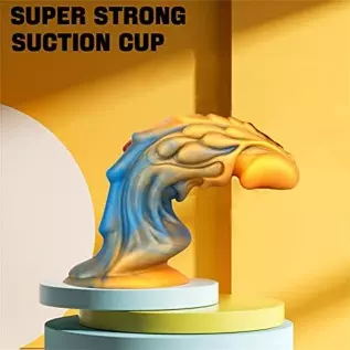 Colorful Thick Realistic Dragon Dildo Knot Anal Dildo, 7.4" Liquid Silicone Dildo Anal Sex Toy for Couples, Lifelike Monster Dil