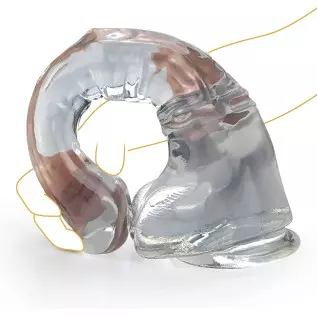 Realistic G Spot Massage Dildo Penis Cock with Strong Suction Cup Clear TPE Dildo with Vivid Glans Vein for Women Men Masturbati