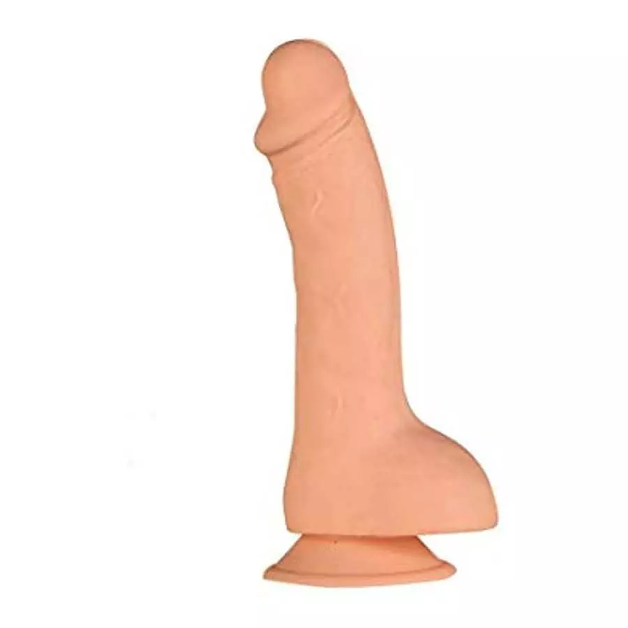 Maia Toys Kyle 8 Inch Silicone Realistic Veined Silicone Suction Cup Dong - Beige/Flesh