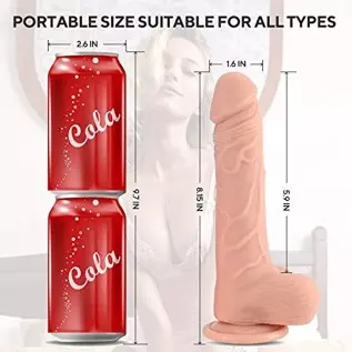 Liquid Silicone Clitoral Anal Dildo for Vagina Prostate Stimulation, Huge Realistic G Spot Oral Sex Dildo with Strong Suction Cu