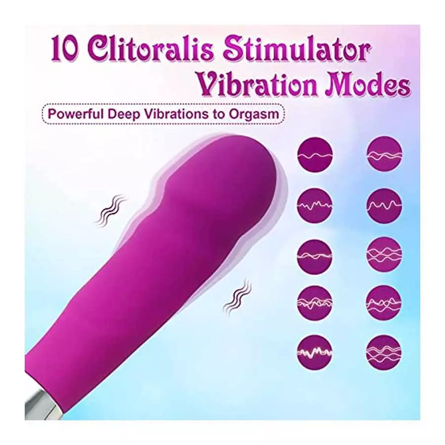G Spot Dildo Clitoral Vibrator with 10 Vibration Modes, Clitoris Stimulation Vagina Anal Vibrating Massager, Silicone Soft Reali