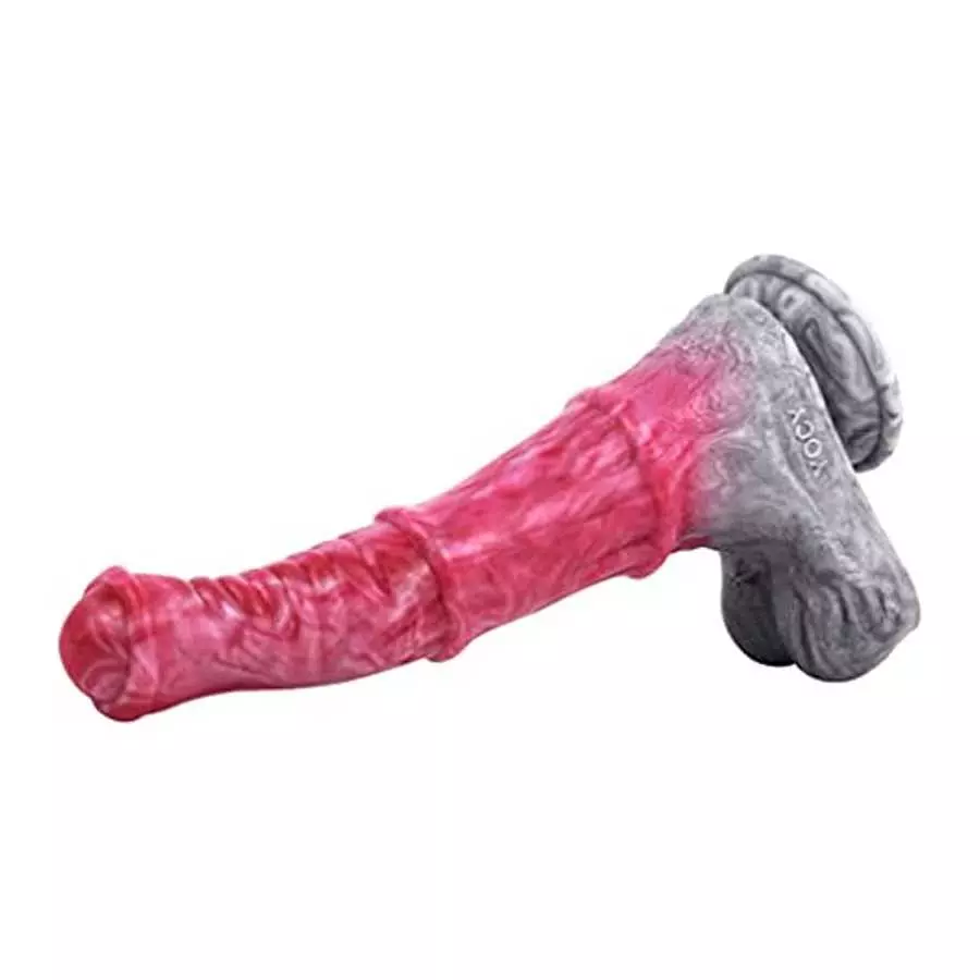 Multi Color Silicone Medium Size Artificial Horse Dildo Toy Animal Style with Suction Base Colorful