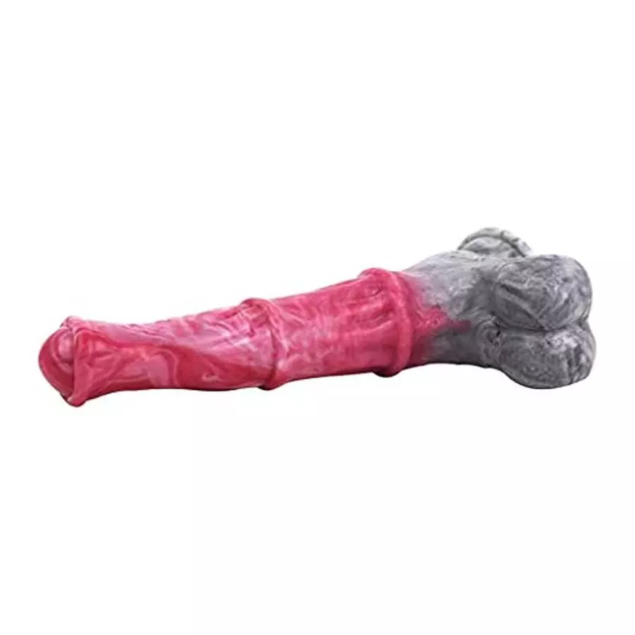 Multi Color Silicone Medium Size Artificial Horse Dildo Toy Animal Style with Suction Base Colorful