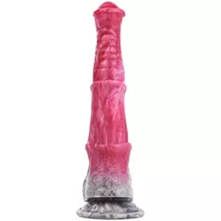 Multi Color Silicone Medium Size Artificial Horse Dildo Toy Animal Style with Suction Base Colorful