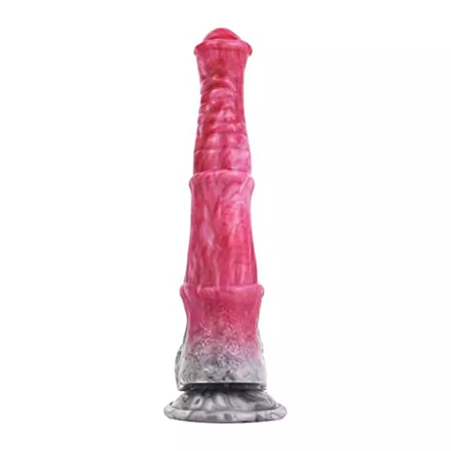 Multi Color Silicone Medium Size Artificial Horse Dildo Toy Animal Style with Suction Base Colorful