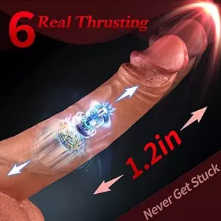 Realistic Vibrating & Thrusting Dildo with 6 Thrust Modes and 10 Vibration Modes, Fake Penis with Strong Suction Cup for G Spot Realistic Vibrating & Thrusting Dildo with 6 Thrust Modes and 10 Vibration Modes, Fake Penis with Strong Suction Cup for G Spot