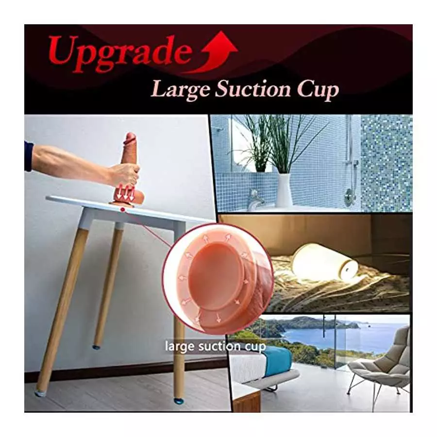 Realistic Vibrating & Thrusting Dildo with 6 Thrust Modes and 10 Vibration Modes, Fake Penis with Strong Suction Cup for G Spot