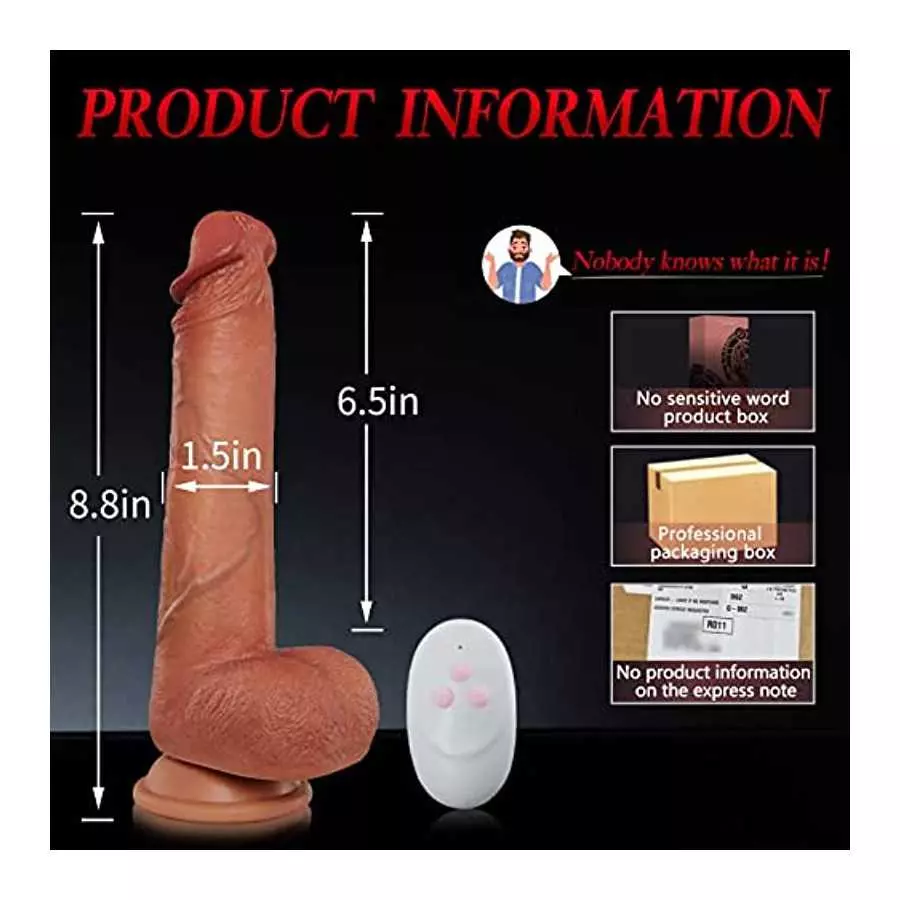 Realistic Vibrating & Thrusting Dildo with 6 Thrust Modes and 10 Vibration Modes, Fake Penis with Strong Suction Cup for G Spot