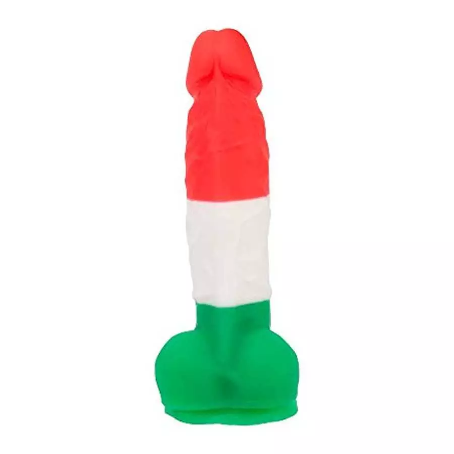 Pure Love 7 inch Multicolored Silicone Dildo with Suction Cup, Harness Compatible, Adult Sex Toy, Multicoloured