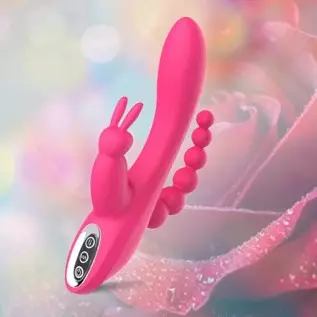 MMQ Red-G-Spot Vibrators Clitoris Stimulator for Women with Tongue Licking 9 Vibrating Modes, Rose Sex Toys Rabbit Vibrating Ana