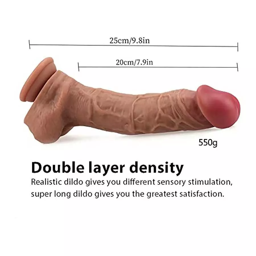 Realistic Dildos Soft Lifelike, Realistic Dildo for Beginners Like Skin Huge Silicone Dildo, G Spot Clitoral Anal Stimulator for