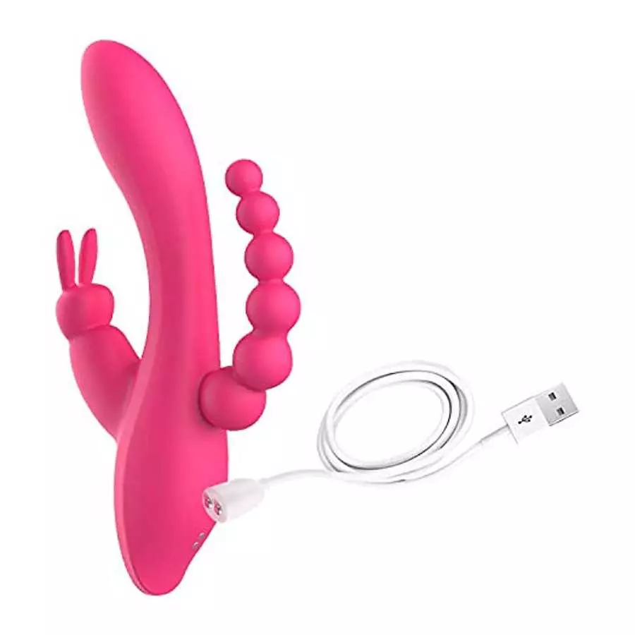MMQ Red-G-Spot Vibrators Clitoris Stimulator for Women with Tongue Licking 9 Vibrating Modes, Rose Sex Toys Rabbit Vibrating Ana