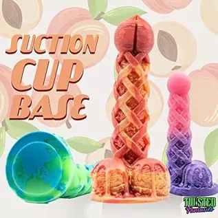 Peach Pie A La Mode Suction Cup Fantasy Dildo - Creamy Pink/White Colors - Handmade in The USA (Mini) Peach Pie A La Mode Suction Cup Fantasy Dildo - Creamy Pink/White Colors - Handmade in The USA (Mini)
