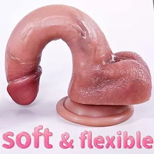 6.93 Inch Realistic Huge Dildo, Heatable Penis, Body-Safe Material, Female Masturbator Dildo for G-spot and Anal Play, Silicone