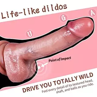 6.93 Inch Realistic Huge Dildo, Heatable Penis, Body-Safe Material, Female Masturbator Dildo for G-spot and Anal Play, Silicone