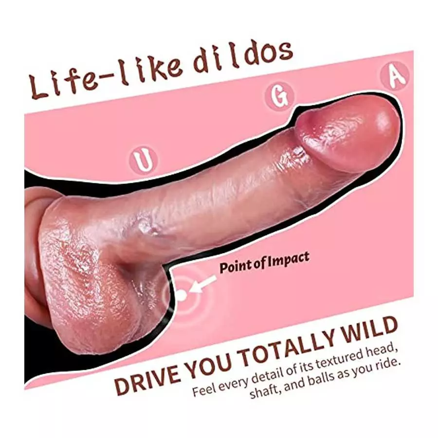 6.93 Inch Realistic Huge Dildo, Heatable Penis, Body-Safe Material, Female Masturbator Dildo for G-spot and Anal Play, Silicone