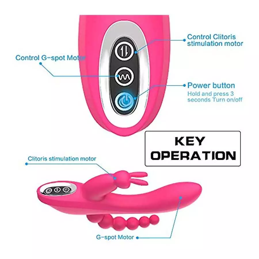 MMQ Red-G-Spot Vibrators Clitoris Stimulator for Women with Tongue Licking 9 Vibrating Modes, Rose Sex Toys Rabbit Vibrating Ana