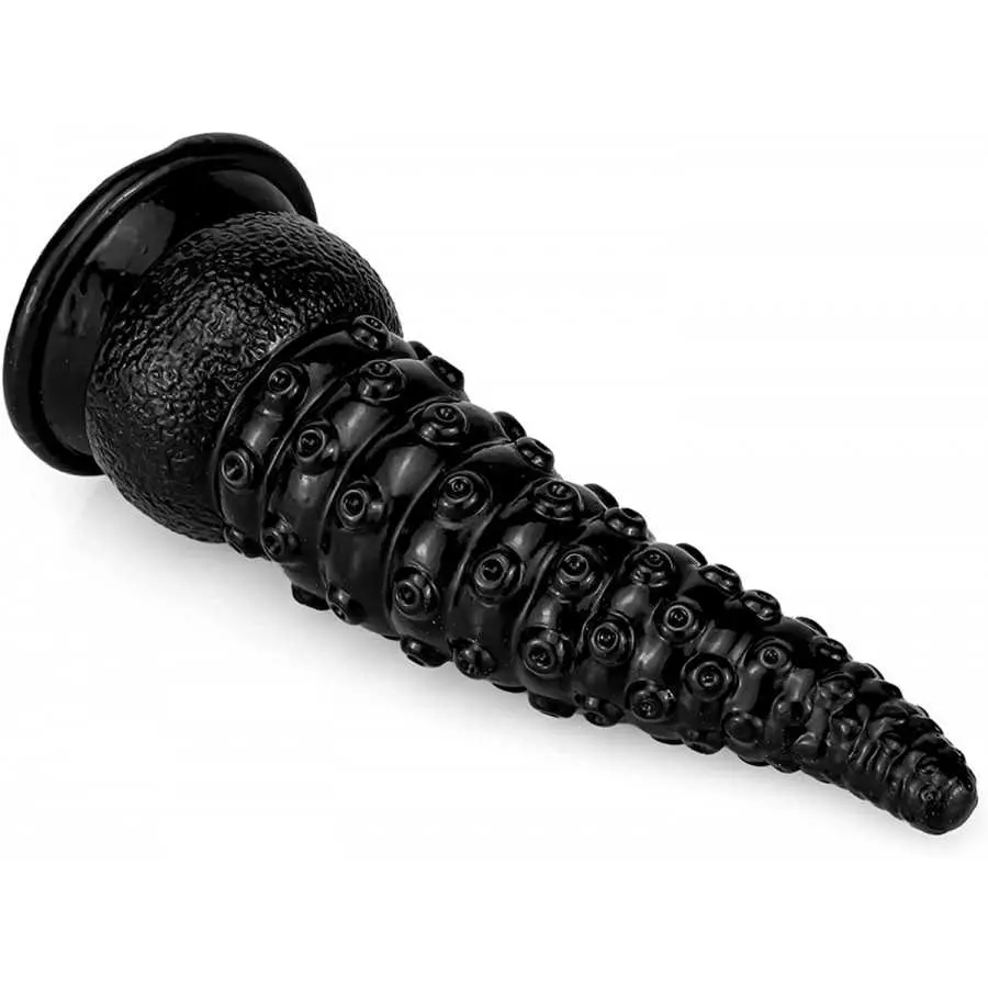 Black Tentacle Dildo Realistic Female Dildo Toy, Flexible Octopus Dildo Butt Plug for Couples, Rubber Suction Cup Dildo Anal Sex