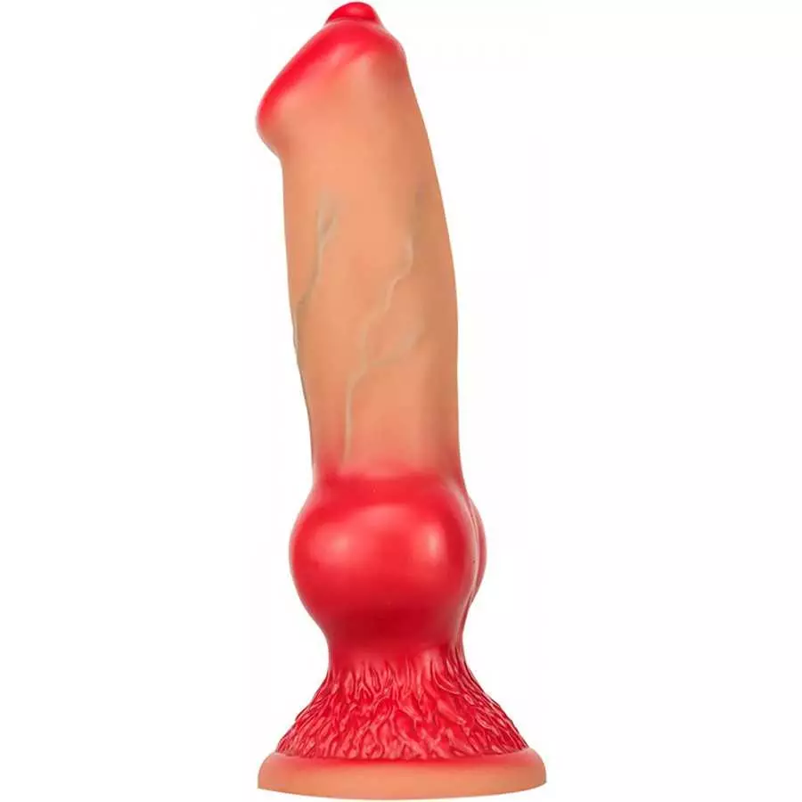 Colorful Thick Dog Dildo Realistic Animal Dildo Women Butt Plug Toy, Real Silicone Anal Dildo with Suction Cup Adult Toy, Soft K