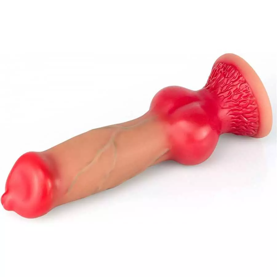Colorful Thick Dog Dildo Realistic Animal Dildo Women Butt Plug Toy, Real Silicone Anal Dildo with Suction Cup Adult Toy, Soft K