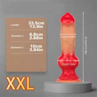 Colorful Thick Dog Dildo Realistic Animal Dildo Women Butt Plug Toy, Real Silicone Anal Dildo with Suction Cup Adult Toy, Soft K