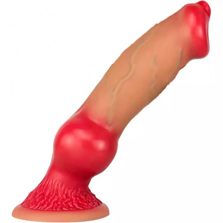 Colorful Thick Dog Dildo Realistic Animal Dildo Women Butt Plug Toy, Real Silicone Anal Dildo with Suction Cup Adult Toy, Soft K