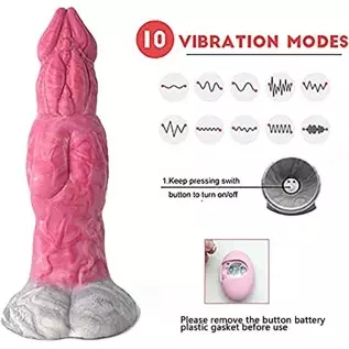 Realistic Vibration Dragon Dildo 8.86 Inches Silicone Monster Dildos Rechargable Anal Vibrator with Suction Cup