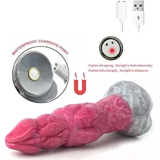 Realistic Vibration Dragon Dildo 8.86 Inches Silicone Monster Dildos Rechargable Anal Vibrator with Suction Cup