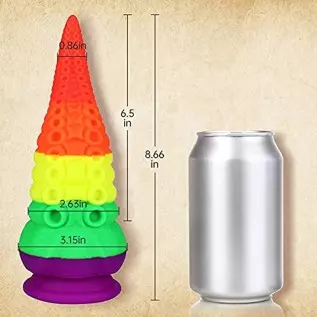 Realistic Animal G Spot Dildo 8.66” Flexible Penis Cock with Strong Suction Cup Colorful Octopus Whiskers Sex Toy for Men Women